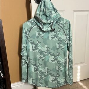Patagonia Light Green Hooded Shirt S